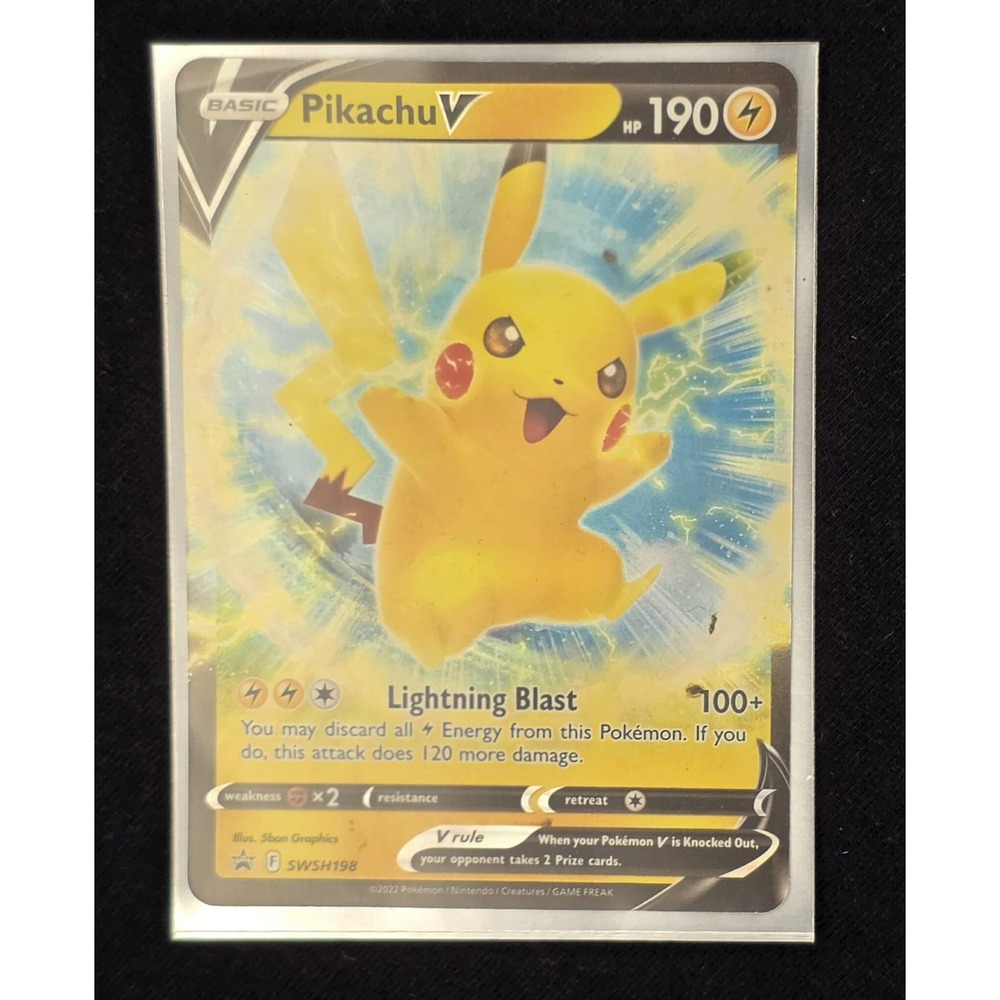 Pokemon Pikachu V‎ 190 HP Lightning Blast Card